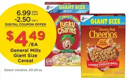 Kroger General Mills Giant Size Cereal offer