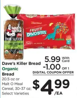Kroger Dave's Killer Bread Organic Bread offer