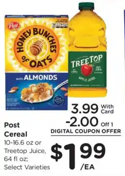 Kroger Post Cereal offer