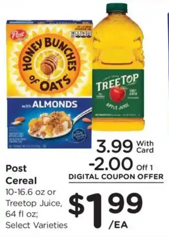 Kroger Post Cereal offer