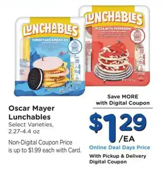 Kroger Oscar Mayer Lunchables offer