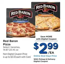 Kroger Red Baron Pizza offer
