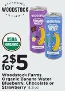 Cub Foods Woodstock Farms Organic Banana Water offer