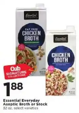 Cub Foods Essential Everyday Aseptic Broth or Stock offer