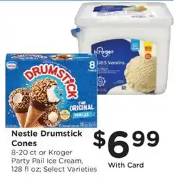 Kroger Nestle Drumstick Cones or Kroger Party Pail Ice Cream offer