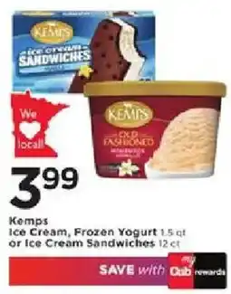 Cub Foods Kemps Ice Cream or Ice Cream Sandwiches offer