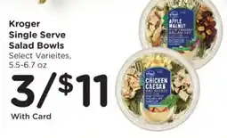 Kroger Kroger single serve salad bowls offer