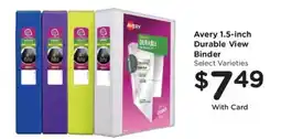 Kroger Avery 1.5-inch Durable View Binder offer