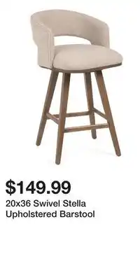 TJ Maxx 20x36 Swivel Stella Upholstered Barstool offer