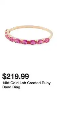 TJ Maxx 14kt Gold Lab Created Ruby Band Ring offer