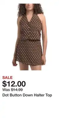 TJ Maxx Dot Button Down Halter Top offer