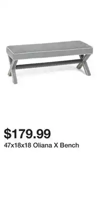 TJ Maxx 47x18x18 Oliana X Bench offer