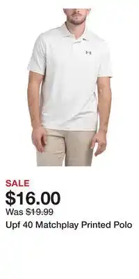 TJ Maxx Upf 40 Matchplay Printed Polo offer