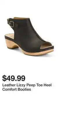 TJ Maxx Leather Lizzy Peep Toe Heel Comfort Booties offer