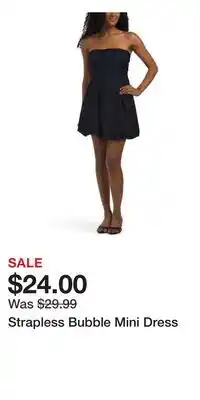TJ Maxx Strapless Bubble Mini Dress offer