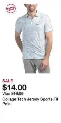 TJ Maxx Collage Tech Jersey Sports Fit Polo offer
