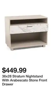 TJ Maxx 36x28 Stratum Nightstand With Arabescato Stone Front Drawer offer