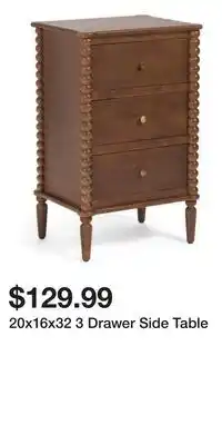 TJ Maxx 20x16x32 3 Drawer Side Table offer