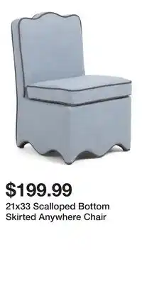 TJ Maxx 21x33 Scalloped Bottom Skirted Anywhere Chair offer