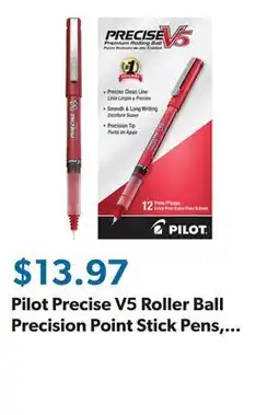 Sam's Club Pilot Precise V5 Roller Ball Precision Point Stick Pens, Extra-Fine, Red, 12 ct offer
