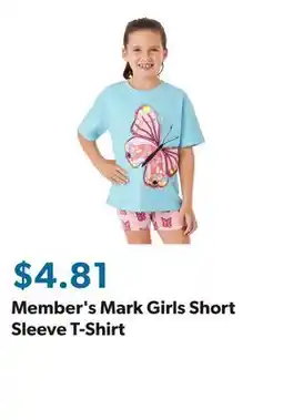 Sam's Club Member's Mark Girls Short Sleeve T-Shirt offer