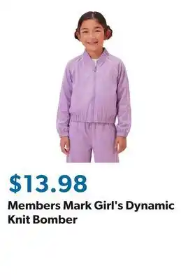 Sam's Club Members Mark Girl's Dynamic Knit Bomber offer