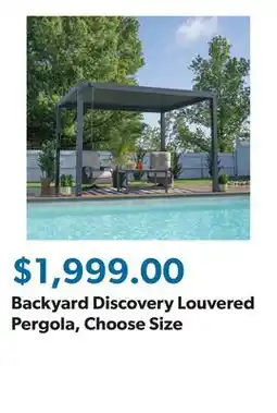 Sam's Club Backyard Discovery Louvered Pergola, Choose Size offer