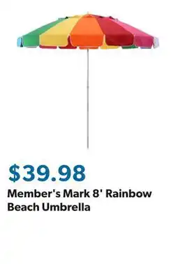 Sam's Club Member's Mark 8' Rainbow Beach Umbrella offer