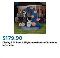 Sam's Club Disney 8.5' Pre-Lit Nightmare Before Christmas Inflatable offer