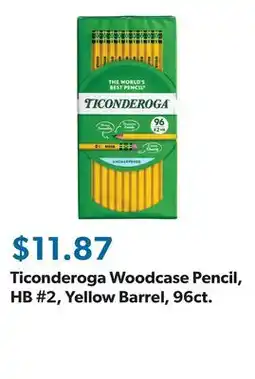 Sam's Club Ticonderoga Woodcase Pencil, HB #2, Yellow Barrel, 96ct offer
