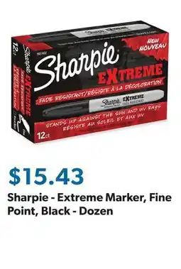 Sam's Club Sharpie - Extreme Marker, Fine Point, Black - Dozen offer