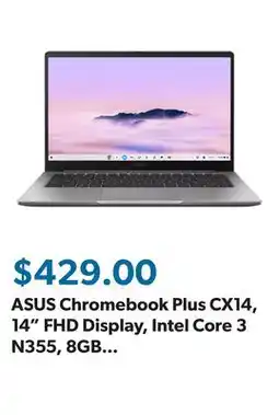 Sam's Club ASUS Chromebook Plus CX14, 14 FHD Display, Intel Core 3 N355, 8GB RAM, 128GB eMMC offer