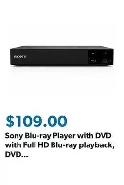 Sam's Club Sony Blu-ray Player with DVD with Full HD Blu-ray playback, DVD upscaling, USB media playback offer
