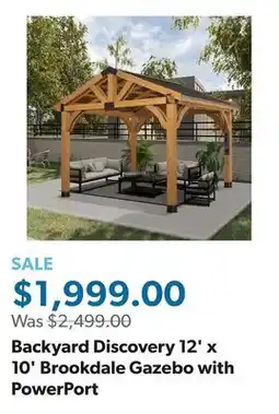 Sam's Club Backyard Discovery 12' x 10' Brookdale Gazebo with PowerPort offer