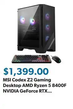 Sam's Club MSI Codex Z2 Gaming Desktop AMD Ryzen 5 8400F NVIDIA GeForce RTX 5060 - 16GB DDR5 1TB SSD offer