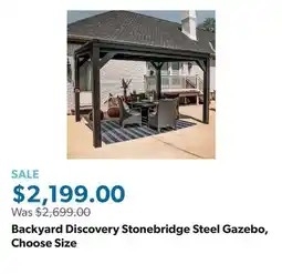 Sam's Club Backyard Discovery Stonebridge Steel Gazebo, Choose Size offer