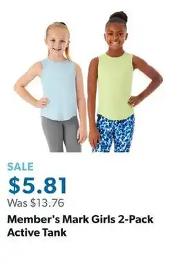 Sam's Club Member's Mark Girls 2-Pack Active Tank offer