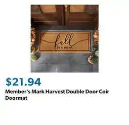 Sam's Club Member's Mark Harvest Double Door Coir Doormat offer