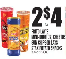 Extra Supermarket FRITO LAY'S MINI-DORITOS, CHEETOS SUN CHIPS OR LAYS STAX POTATO SNACKS offer
