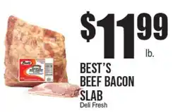 Extra Supermarket BEST'S BEEF BACON SLAB offer