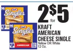 Extra Supermarket KRAFT AMERICAN CHEESE SINGLE offer