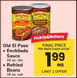 ACME Old El Paso, Enchilada Sauce 10 oz. ctn., Refried Beans 16 oz. can offer