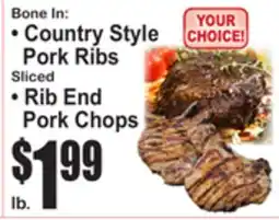 SuperFresh Bone In: Country Style Pork Ribs Sliced Rib End Pork Chops offer