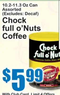 SuperFresh Chock full o'Nuts Coffee offer