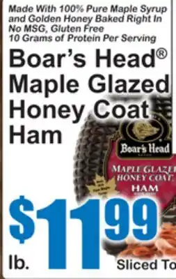 SuperFresh Boar's Head Maple Glazed Honey Coat Ham offer