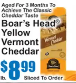 SuperFresh Boar's Head Yellow Vermont Cheddar offer