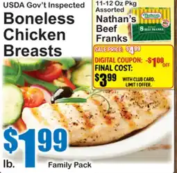 SuperFresh USDA Gov't Inspected Boneless Chicken Breasts offer