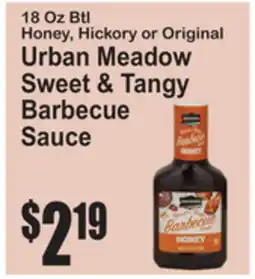 SuperFresh 18 Oz Btl Honey, Hickory or Original Urban Meadow Sweet & Tangy Barbecue Sauce offer