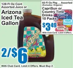 SuperFresh Arizona Iced Tea Gallon offer