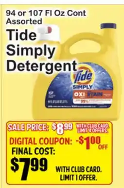 SuperFresh Tide Simply Detergent offer